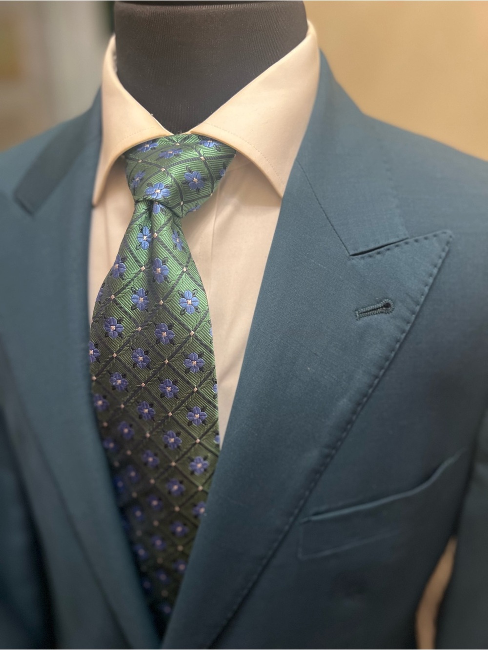 Custom Indochino Sport Coat Blazer Jacket Wool Green Men 40R